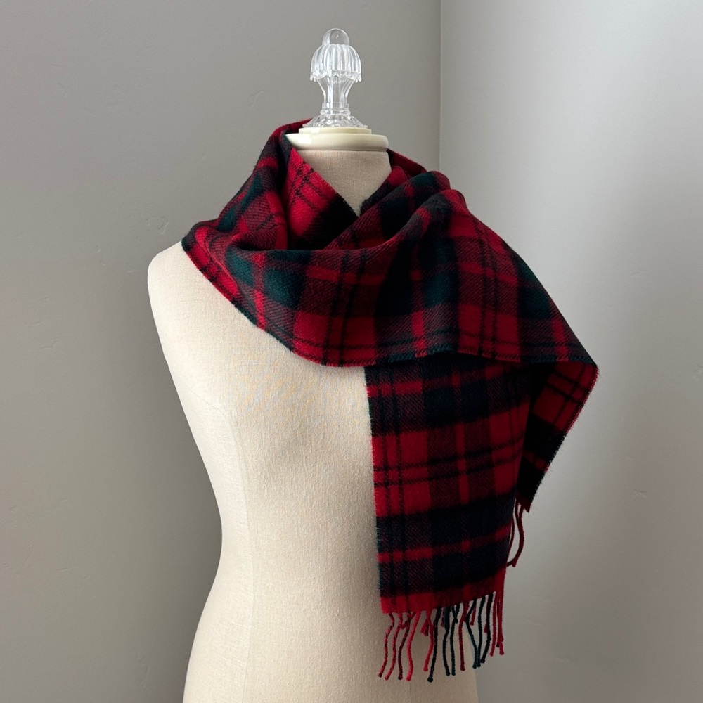 Lochcarron of Scotland Red Tartan Plaid Scarf